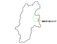 信州（長野県）・軽井沢佐久の地図