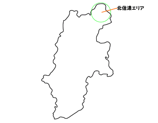 信州（長野県）・北信濃の地図