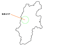 信州（長野県）・松本の地図