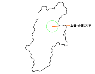 信州（長野県）上田エリアの地図