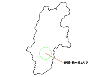 信州（長野県）・伊那駒ヶ根の地図