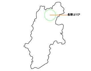 信州（長野県）の地図